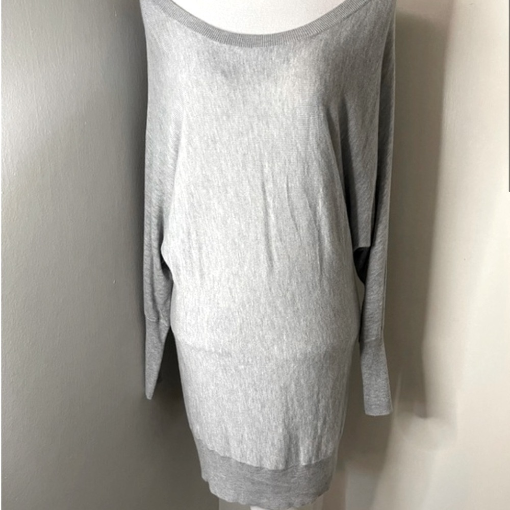 Trouvé grey dolman sleeve, soft sweater dress, small.